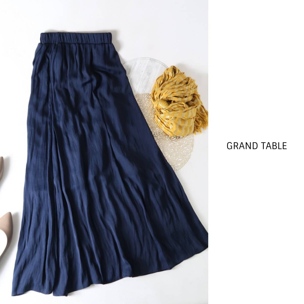 グランターブル GRAND TABLE☆ウエストゴムロングスカート Mサイズ SCOT CLUB☆N-H 2132_画像1