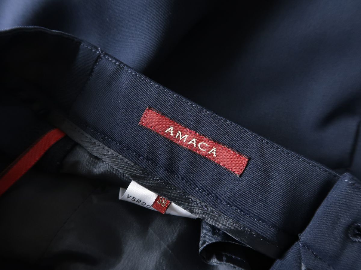 アマカ AMACA☆洗える フロントタック テーパードパンツ 38サイズ☆M-S 1691_画像9