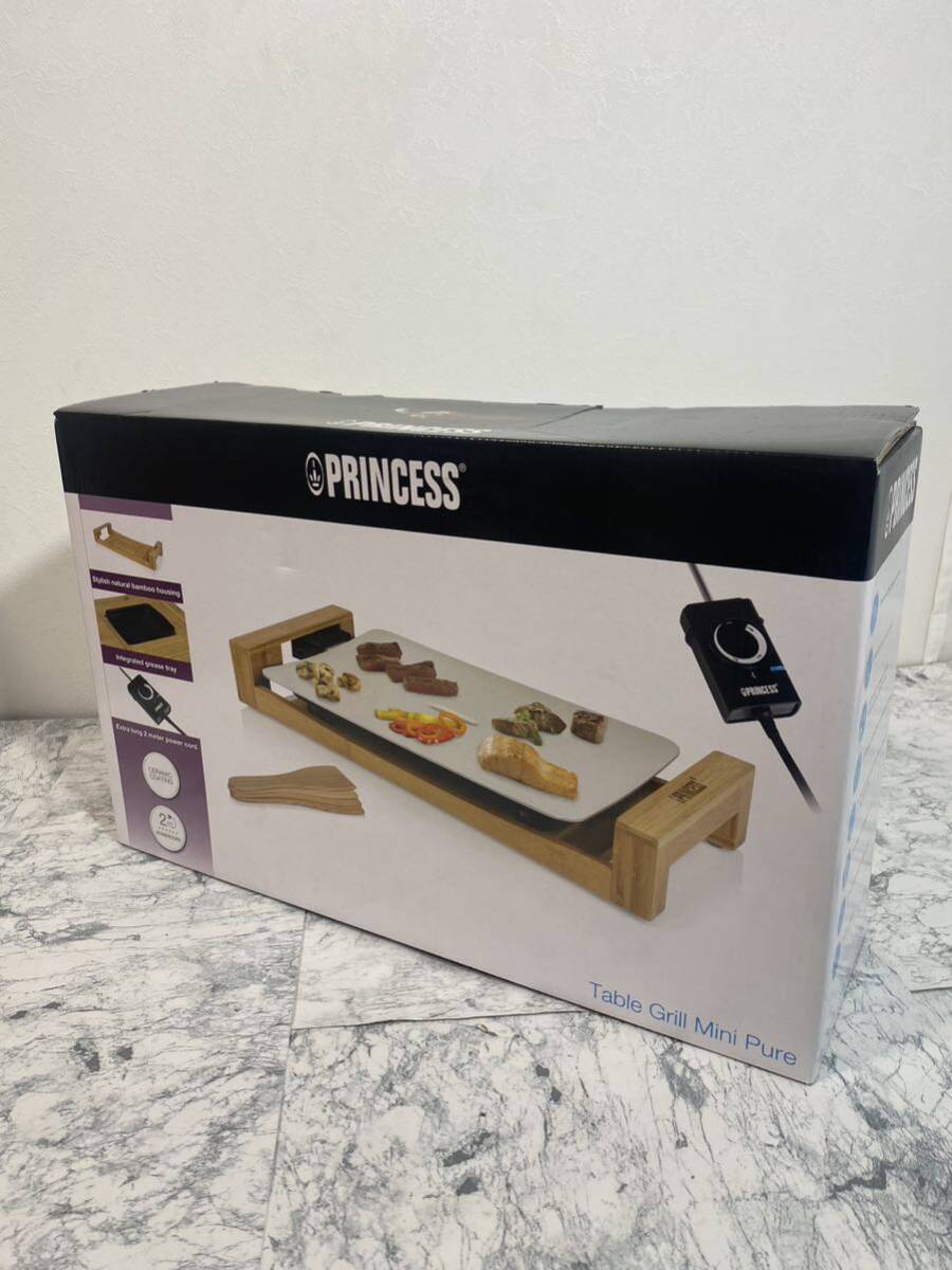 j495k 未使用　PRINCESS プリンセス Table Grill Pure テーブルグリル ピュア ホワイト 電気 ホットプレート _画像1