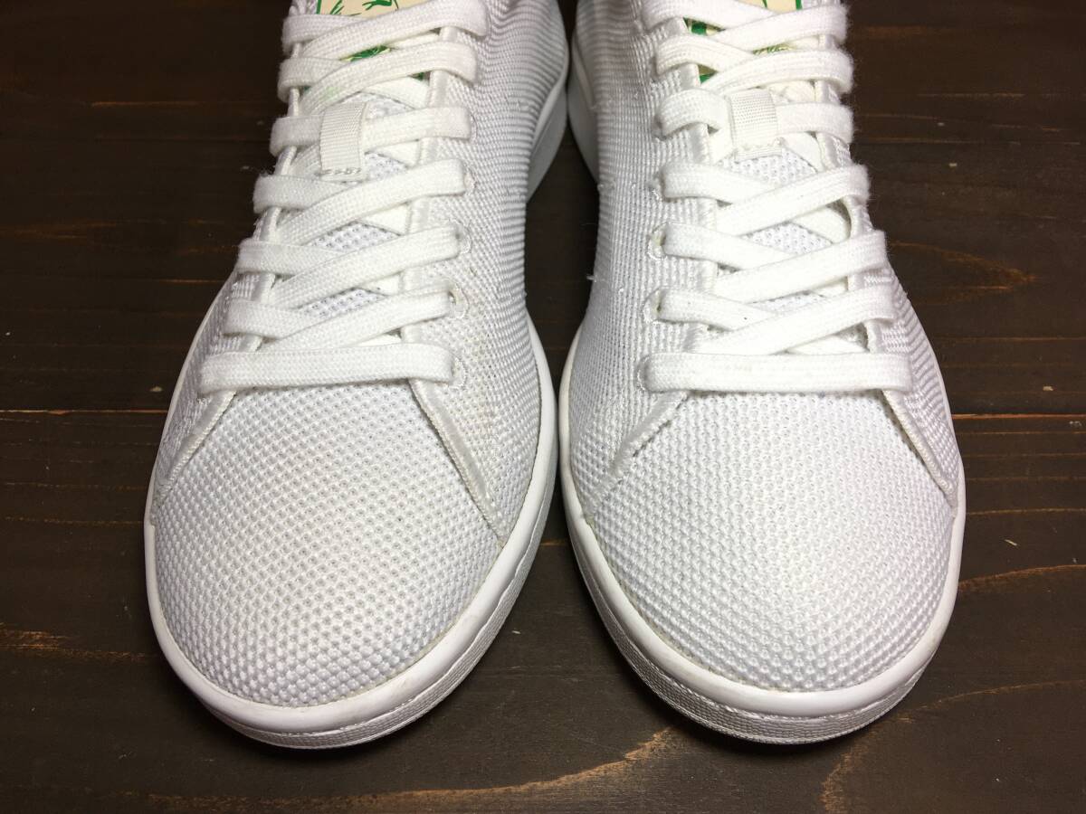 ★アディダス adidas スタンスミス Stan Smith メッシュ 白×緑 2017年製 27.0cm 美品 Used 検 テニス シンプル スーパースター の画像4