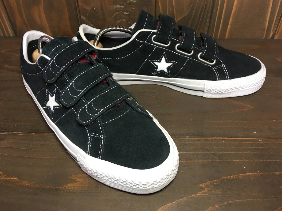 ★CONVERSE コンバース ONE STAR ワンスター ベルクロ スエード 黒×白 26.5cm 美品 Used 検 チャックテイラー オールスター スニーカーの画像6