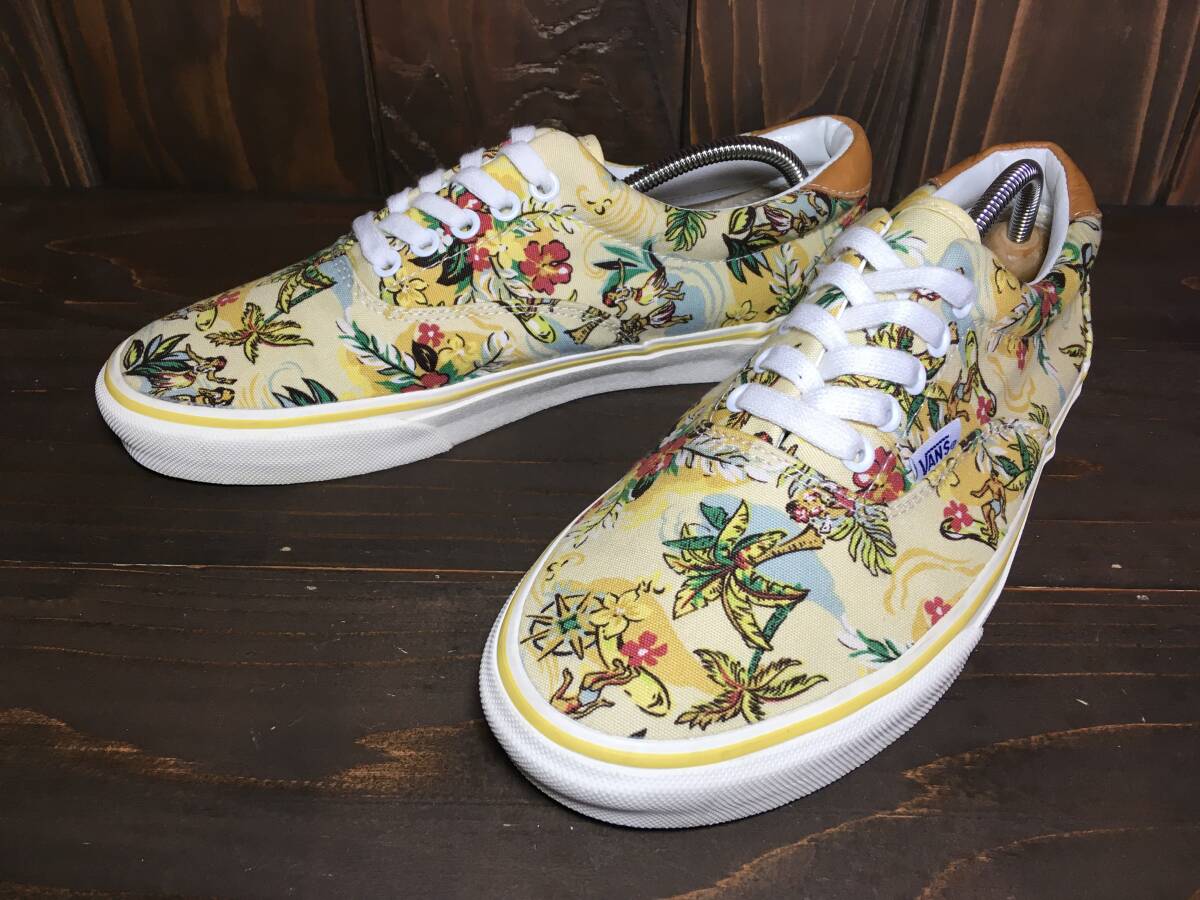 ★VANS バンズ 国内企画 ERA エラ ALOHA アロハ 黄×ベージュ 27.0cm 美品 Used 検 スリッポンスニーカー ハワイ サーフィン 夏 海_画像1