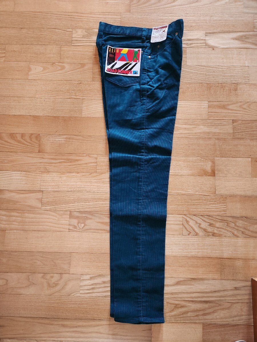 1980 годы производства включая доставку #ROAR RUNNER Roadrunner M3D452 BIG-JOHN маленький call узкие брюки голубой зеленый W68