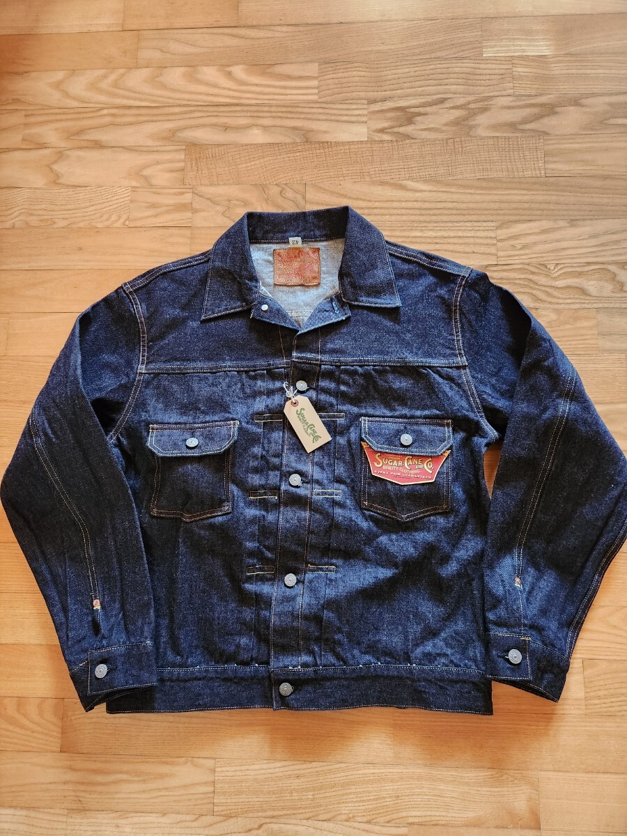 送料込★東洋 SUGAR CANE シュガーケーン　SC11953 14.25oz DENIM JACKET 1953年モデル Gジャン　エルビス・プレスリー着用デザイン　42_画像1