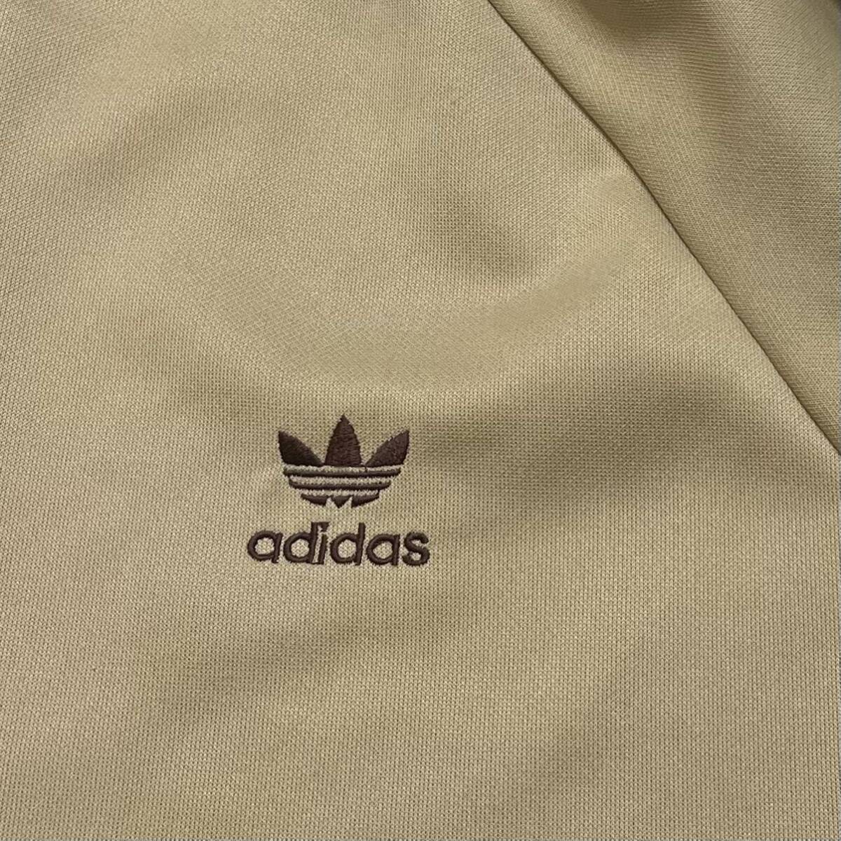 【 adidas 】 美品 70s 80s ビンテージ 在原 デサント トラック ジャケット ジャージ S 相当 ベージュ アディダス vintageの画像9