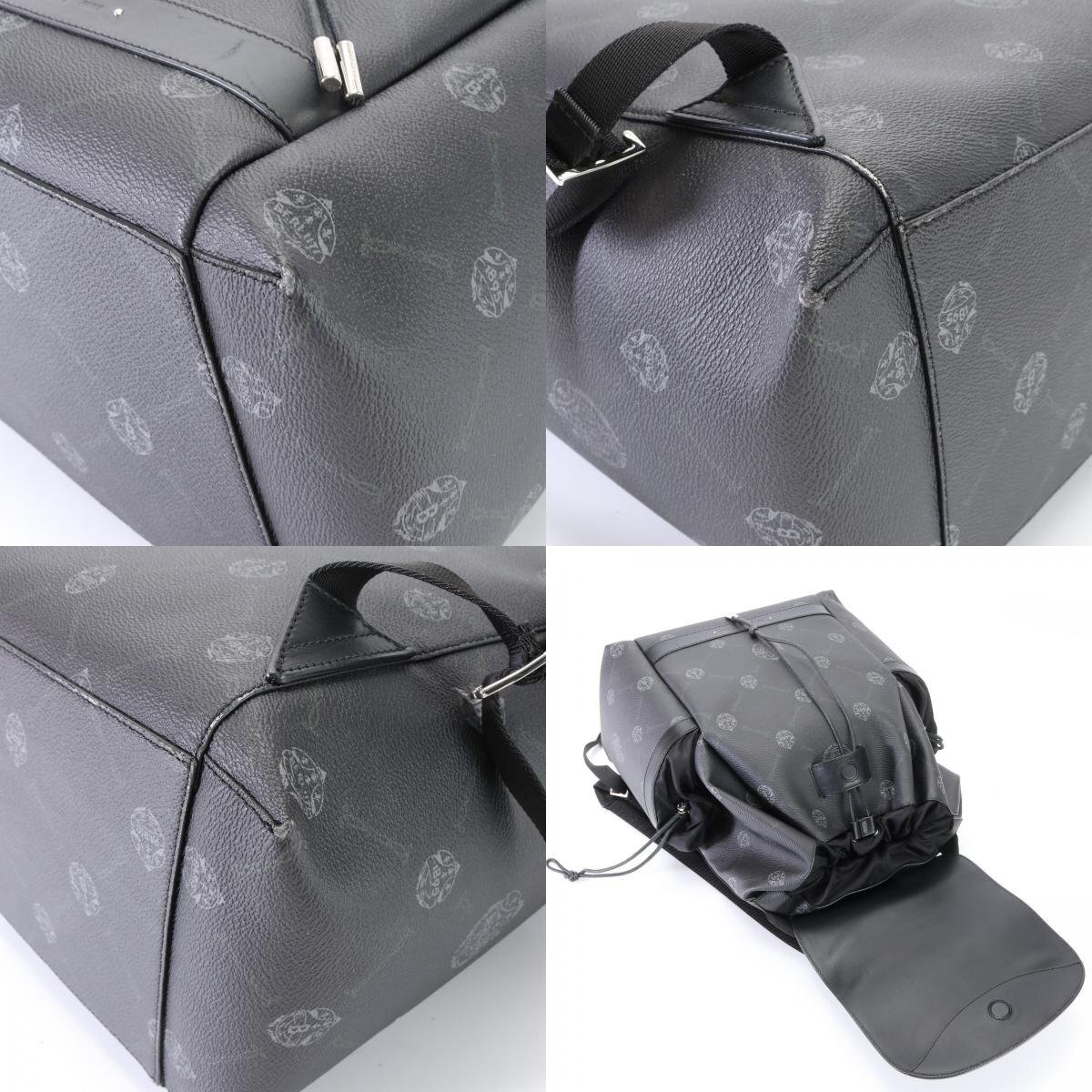 ■極美品■ベルルッティ■ハイカー モノグラム レザー リュックサック バックパック バッグ ビジネス 書類鞄 A4 メンズ EEM T11-4_画像9