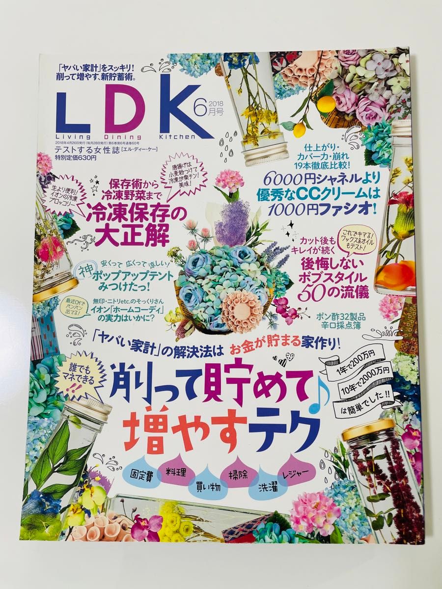 ＬＤＫ (６月号 ２０１８) 月刊誌／晋遊舎　削って貯めて増やすテク♪/冷凍保存の大正解