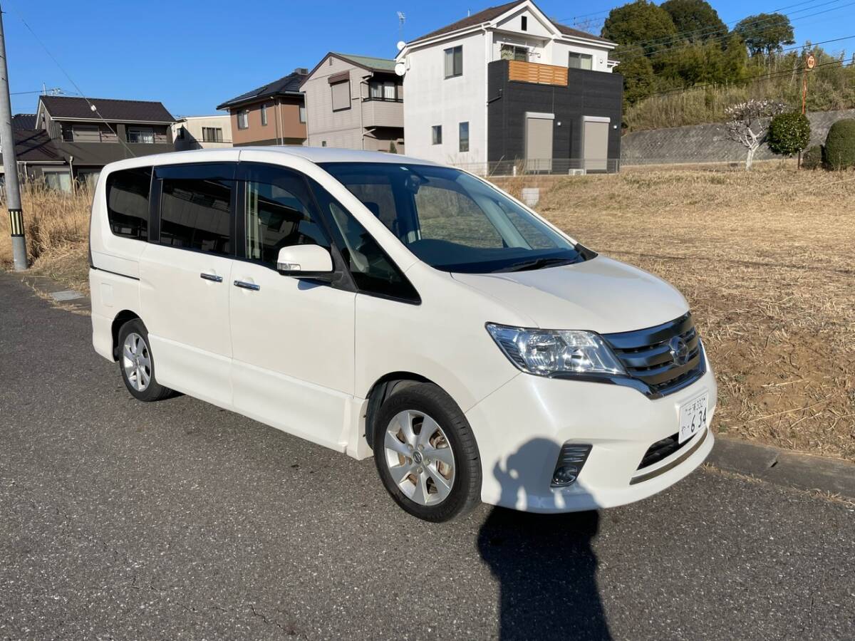 ★茨城県南個人出品★車検付H２４年式セレナハイウェイスターVセレクション 両側パワースライドドア フルセグＴＶバックカメラ 修復歴無の画像1