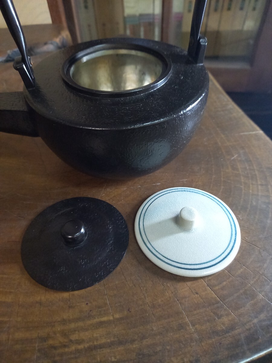 燗鍋　茶道具　替蓋付　真鍮製　紙箱　新品　未使用 茶道具_画像6