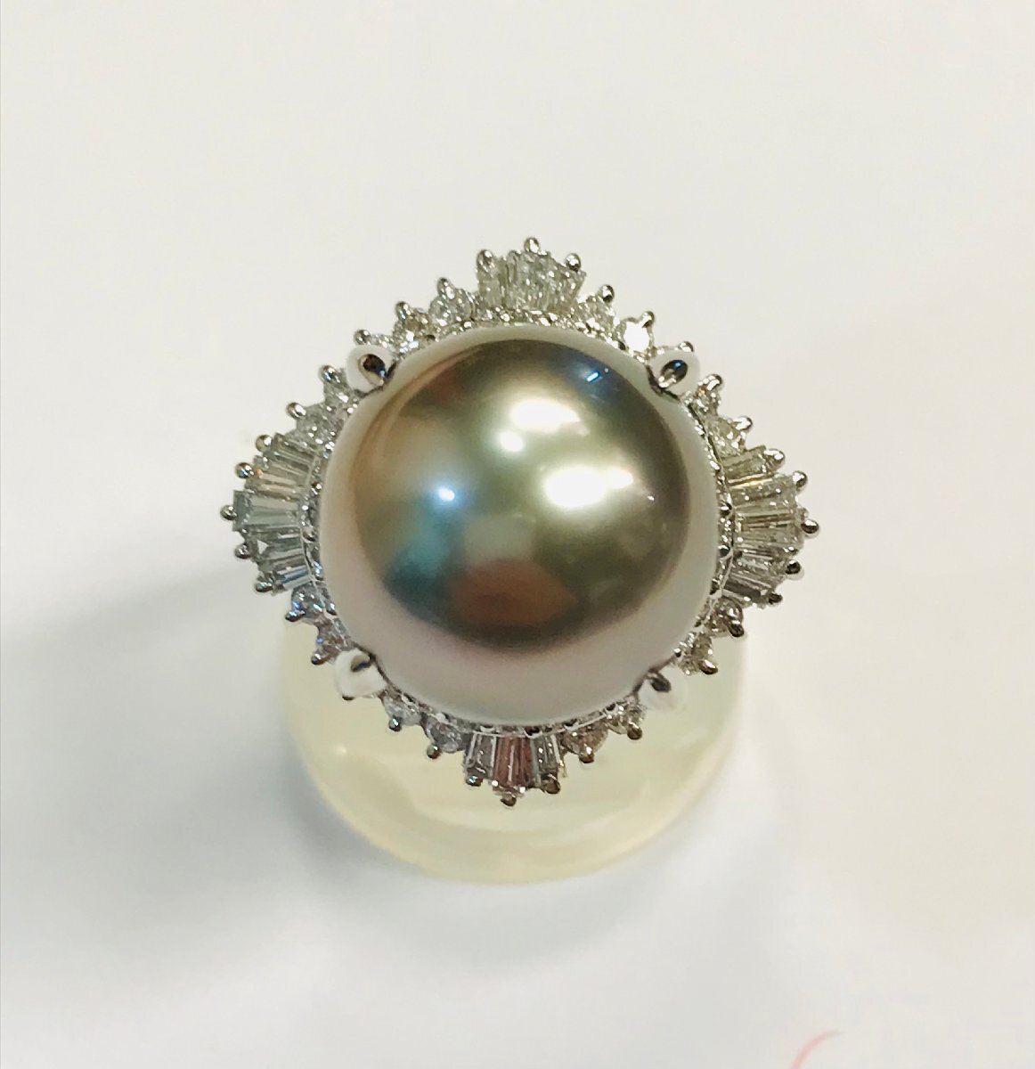全品送料0円 PT900 ブラックパール ダイヤモンドリング ダイヤ 0.87ct 13mm玉 20号 qoj.YOP07 その他