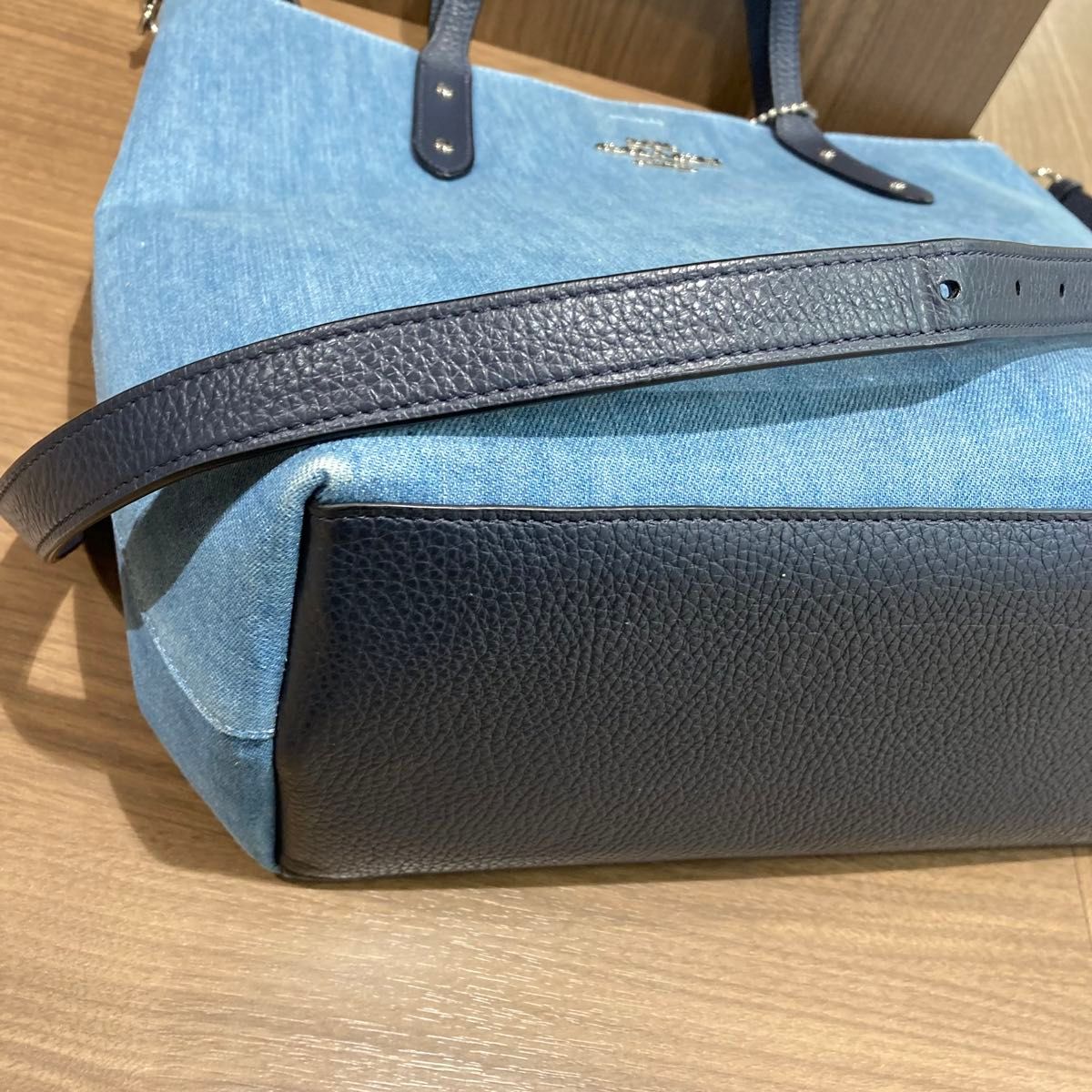 希少 COACH コーチ 2way デニム トートバッグ ショルダーバッグ ハンドバッグ ブランド レディース ファッション