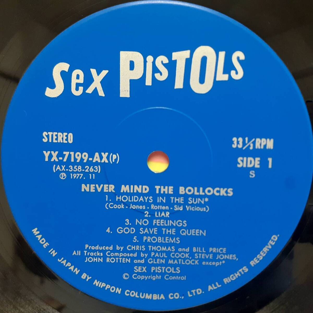 美品 日本盤オリジLP帯付き Sex Pistols / Never Mind The Bollocks Here's The ～ 1977年 Columbia YX-7199-AX 勝手にしやがれ OBI_画像2