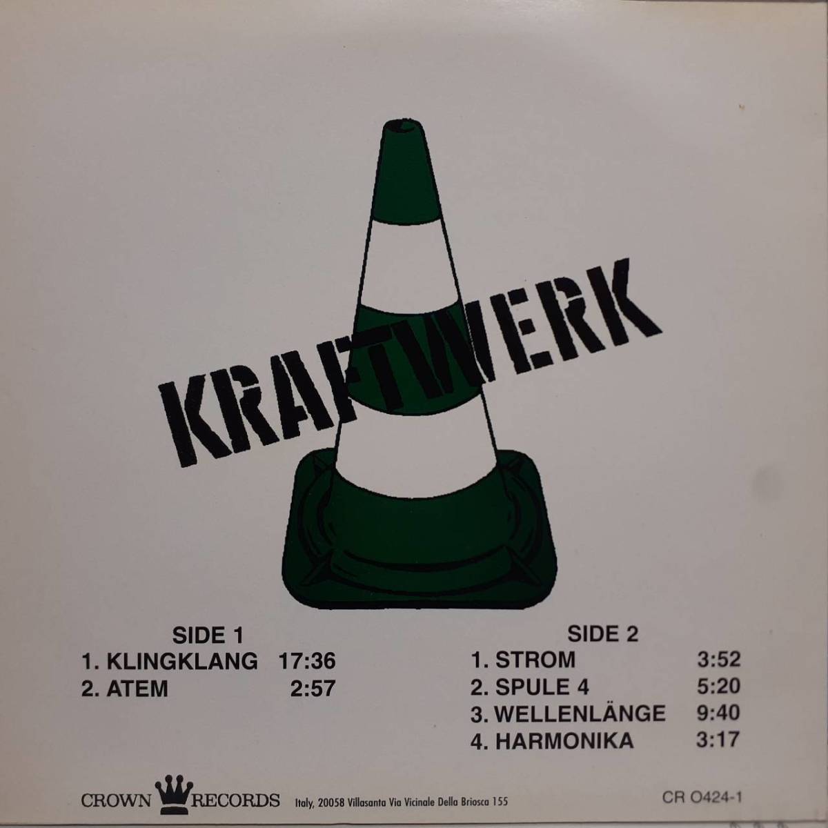 イタリア盤LP！Kraftwerk / Kraftwerk 2 1972年作の2001年プレス CROWN CR 0424-1 クラフトワーク クラウト・ロック Krautrock 電子音楽_画像3