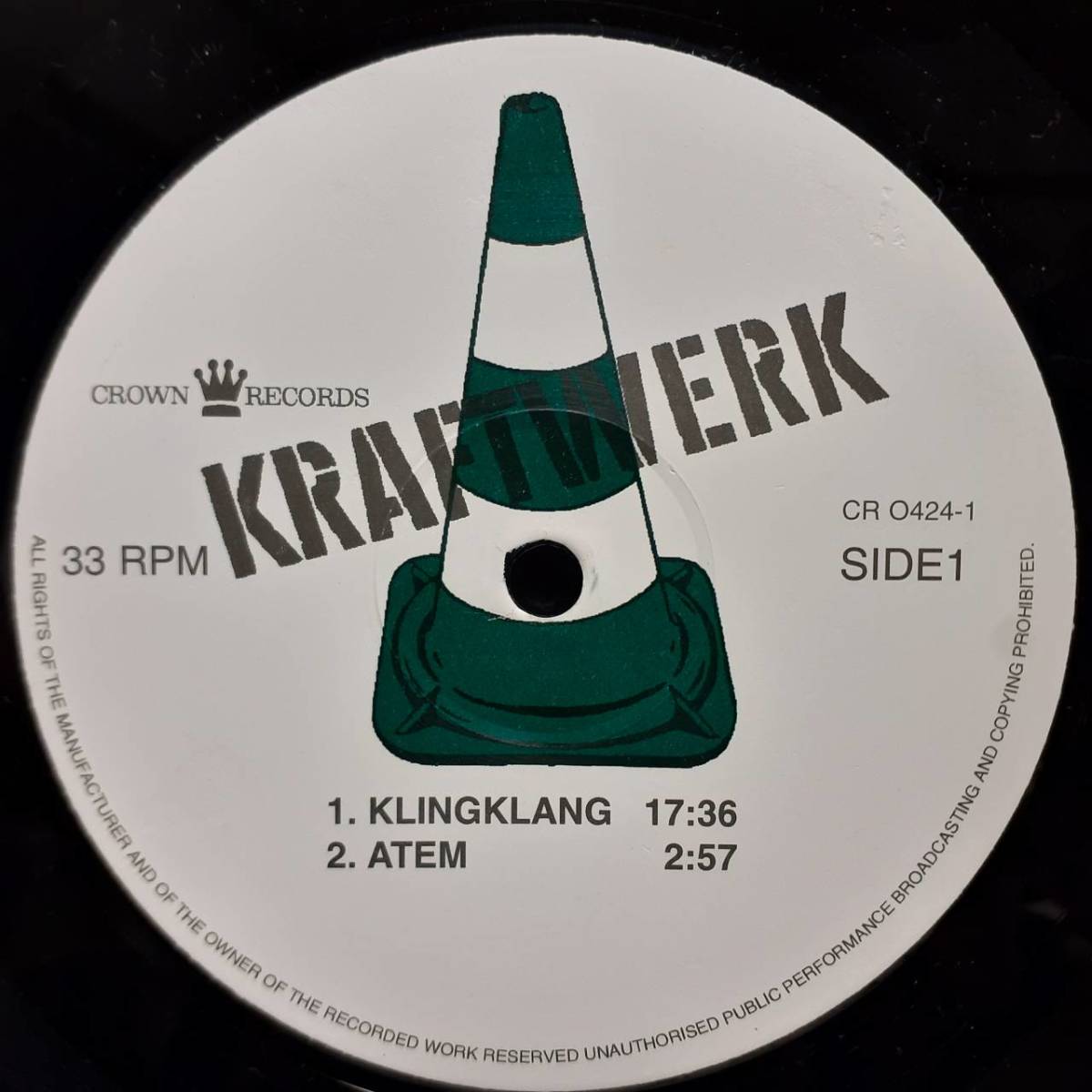 イタリア盤LP！Kraftwerk / Kraftwerk 2 1972年作の2001年プレス CROWN CR 0424-1 クラフトワーク クラウト・ロック Krautrock 電子音楽_画像2