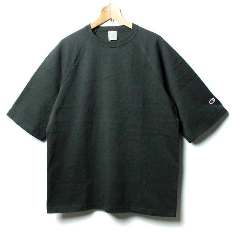 新品 Champion チャンピオン T1011 ティーテンイレブン USA製 ラグラン 無地 ヘビーウェイトTシャツ C5-T306 ブラック 黒 Mの画像1