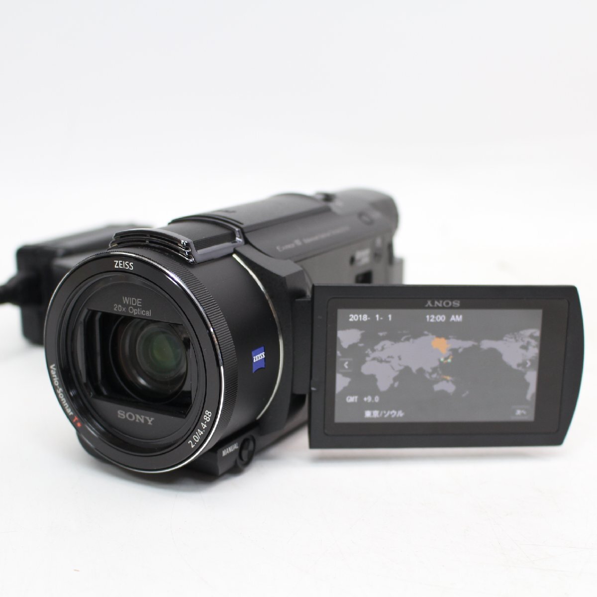 006)【1円スタート♪/美品】SONY FDR-AX60 B ブラック 高画質 4K対応 64GB 光学20倍 ビデオカメラ ハンディカム ソニーの画像1