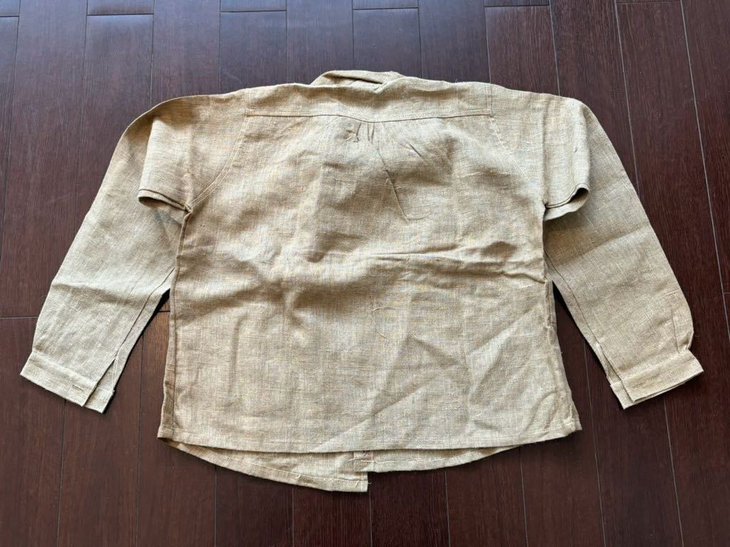 1940年代 ヴィンテージ 日本の麻素材シャツとパンツのセットアップ_画像4