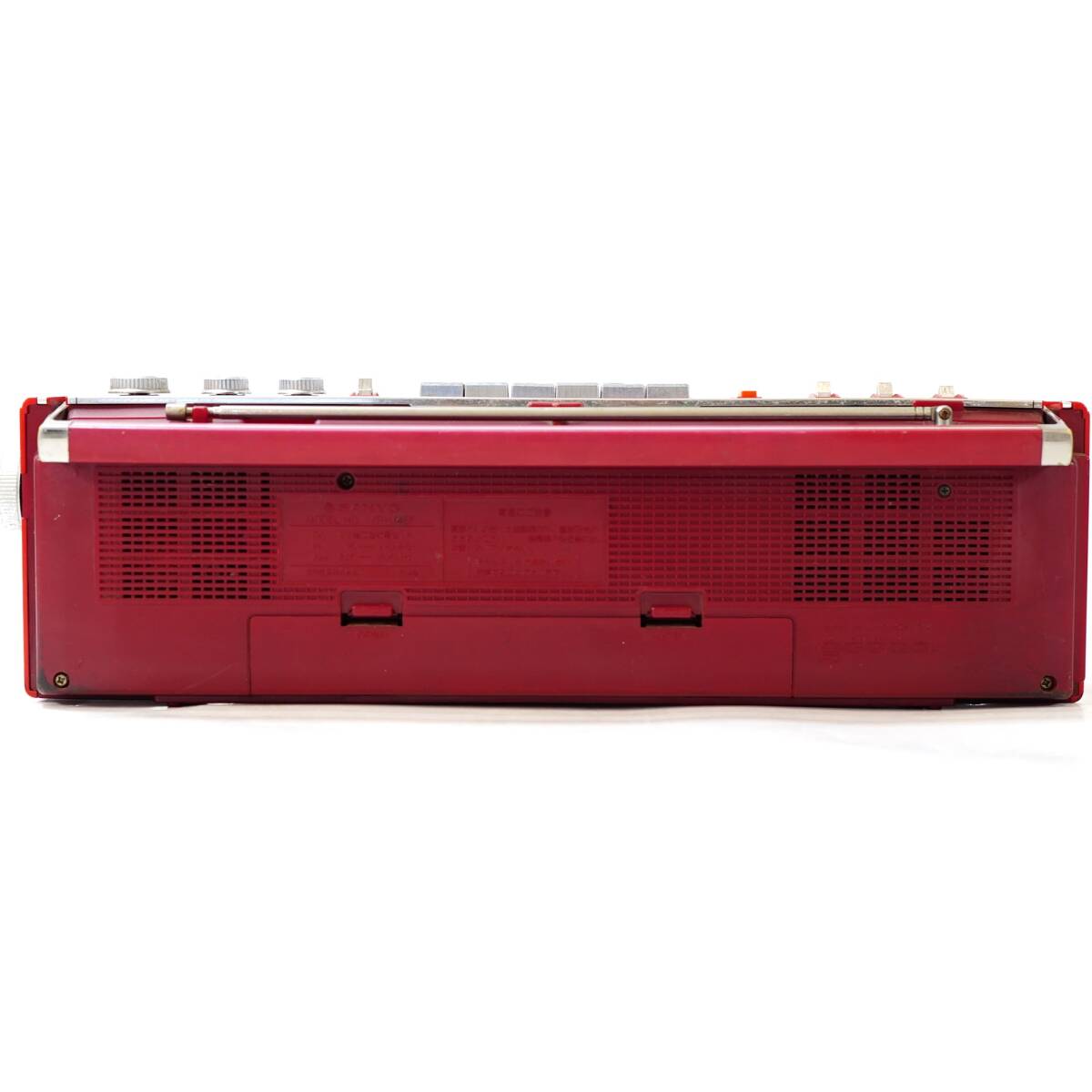 NA4852 ラジオ受信〇 テープ再生× 簡易クリーニング済 SANYO サンヨー 小型ラジカセ 赤 レッド MR-U4SF 昭和レトロ レトロ 検S_画像8