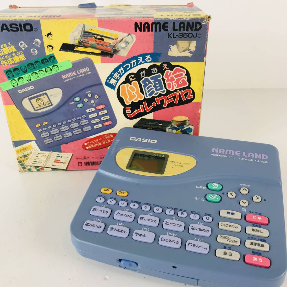 NA1921 CASIO カシオ ネームランド KL-350J テプラ 似顔絵シールワープロ 検K_画像1