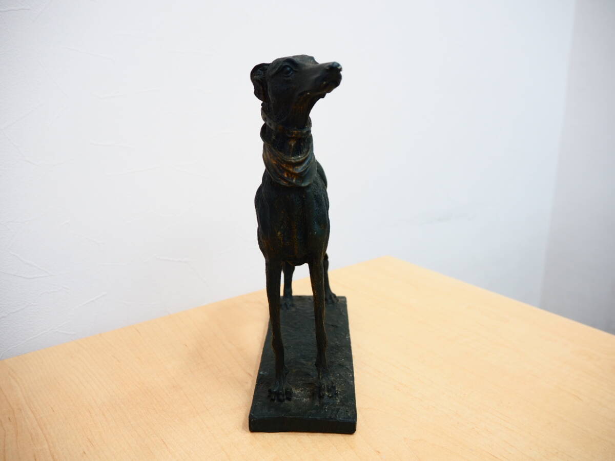 * reality goods only * gray is undo ornament objet d'art interior ( search : gray is undo/ bronze / image / blue copper / animal / dog / dog / Vintage ) 72571