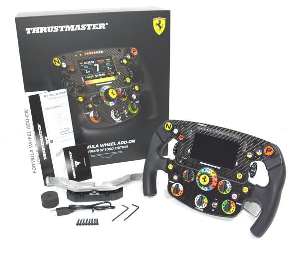★極美品！Thrustmaster スラストマスター Formula Wheel Add-On Ferrari SF1000 Edition ステアリング フォーミュラ ホイール 元箱付！★の画像1