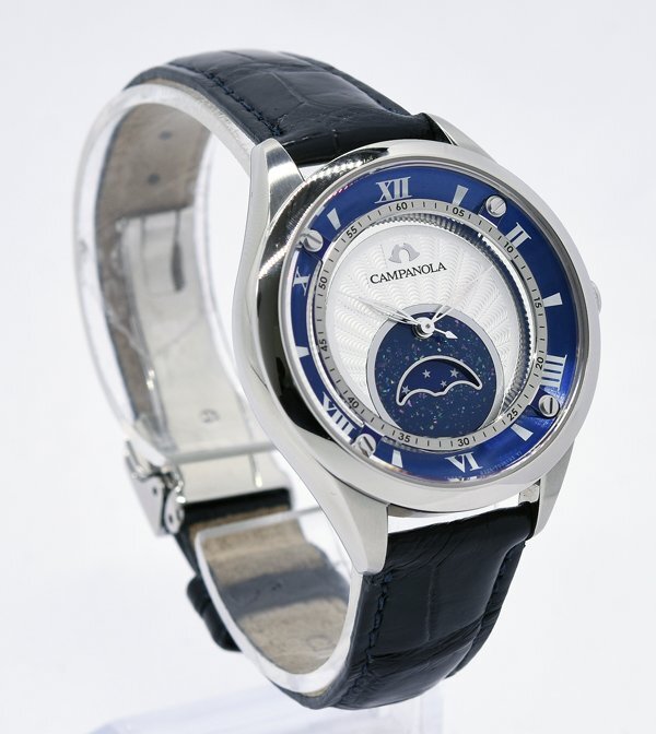 ★保証書付！美品！CITIZEN シチズン CAMPANOLA カンパノラ EZ2000-06B 璃朋(あきほ) MOONPHASE ムーンフェイズ クオーツ メンズ★_画像2