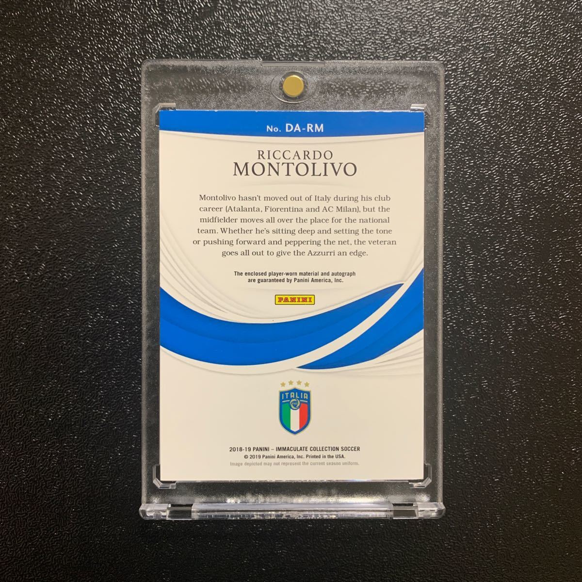 2018-19 panini immaculate soccer RICCARDO MONTOLIVO dual patch auto パッチ 直筆サイン 10枚限定！（5/10）モントリーヴォ イタリア_画像2