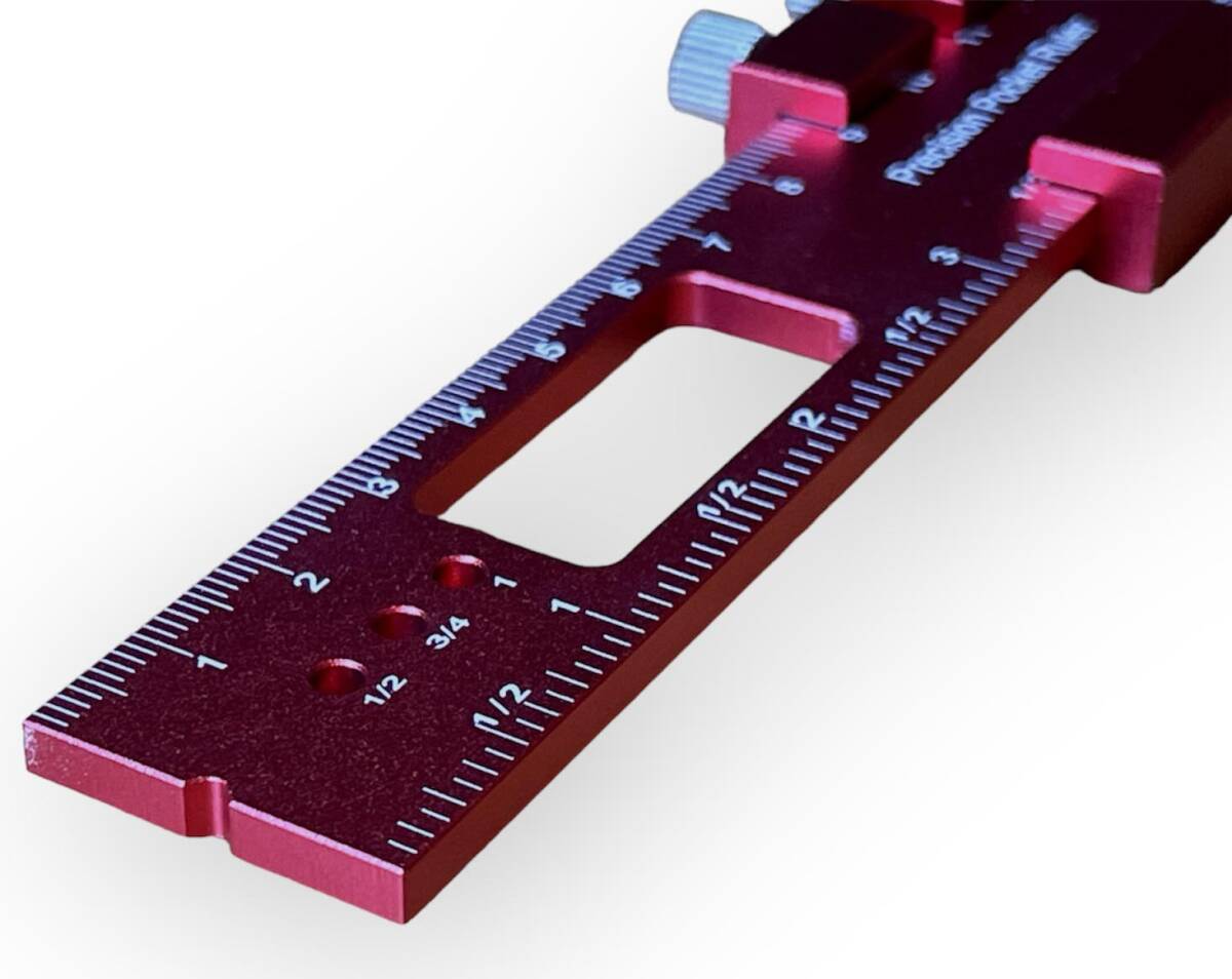 【送料込】精密木工メタル定規 スライドストップ付き_画像1
