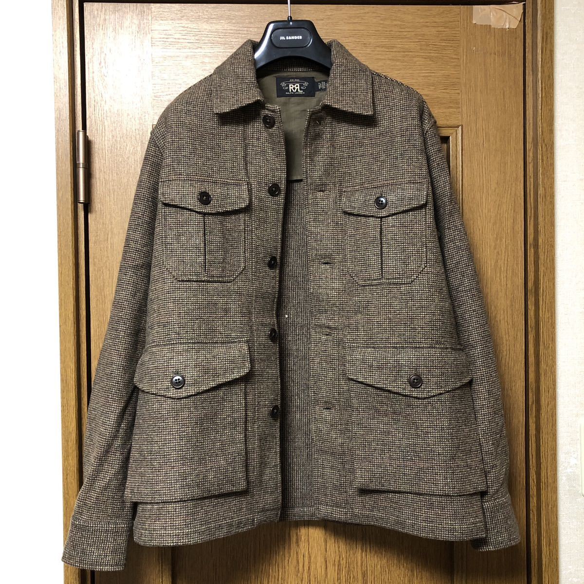 RRL ツイード シャツ ジャケット S ウール ナイロン TWEED WOOL SHIRT JACKET ダブルアールエル DOUBLE RL ラルフローレン RALPH LAUREN_画像3