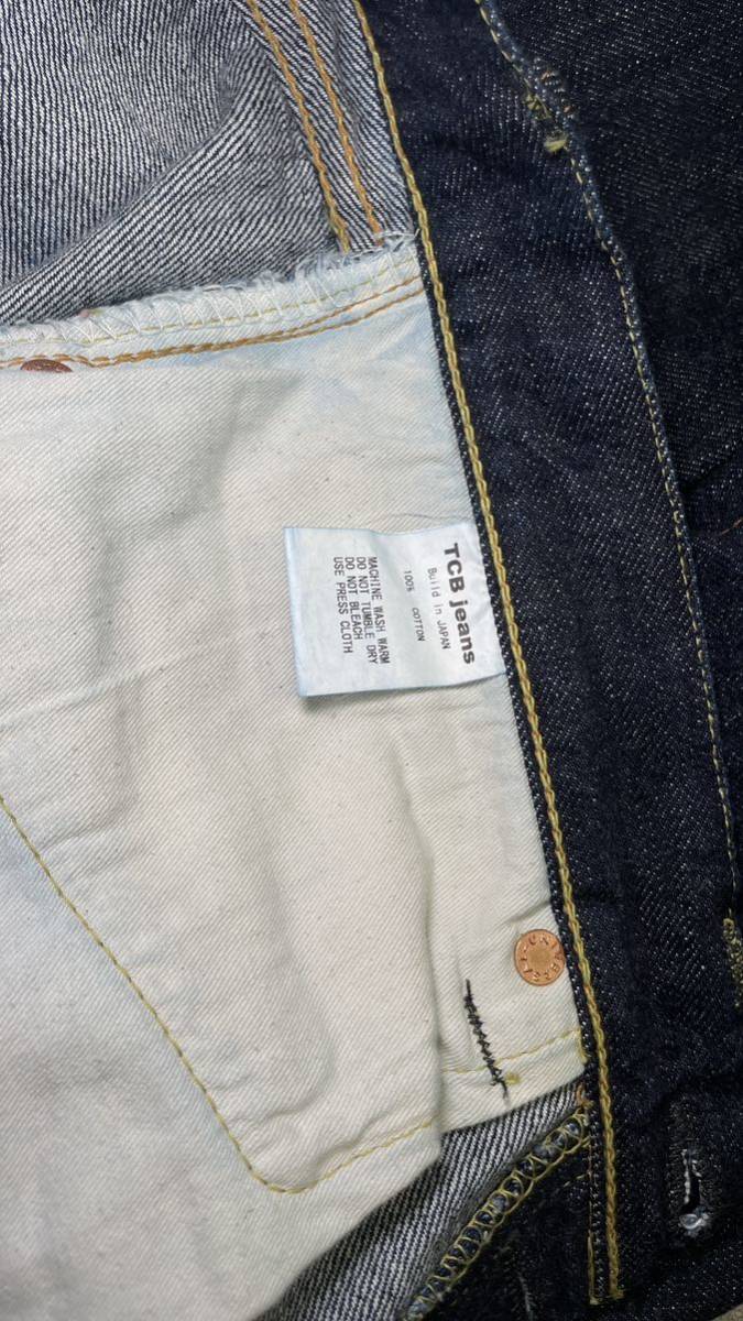 TCB jeans 50's 13.5ozデニム ストレートジーンズ 極美品 w36 50s 紙パッチ XX MODEL PANTS_画像6