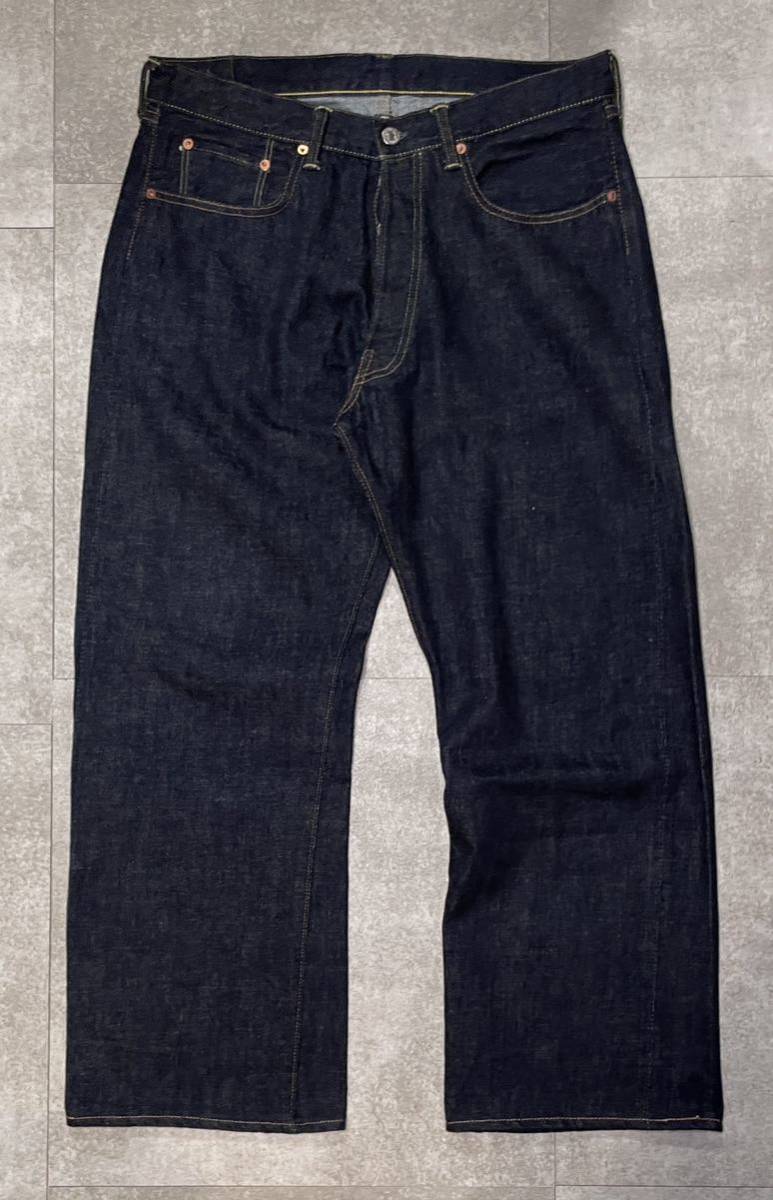TCB jeans 50's 13.5ozデニム ストレートジーンズ 極美品 w36 50s 紙パッチ XX MODEL PANTS_画像2