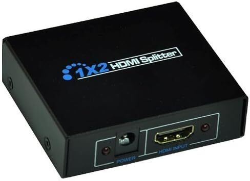 1入力2出力 HDMI分配器 1×2 HDMIスプリッター　電源アダプター付き 2台のHDMI搭載機器に出力可能 フルハイビジョン HDMI Splitter (ZZ-07_画像1