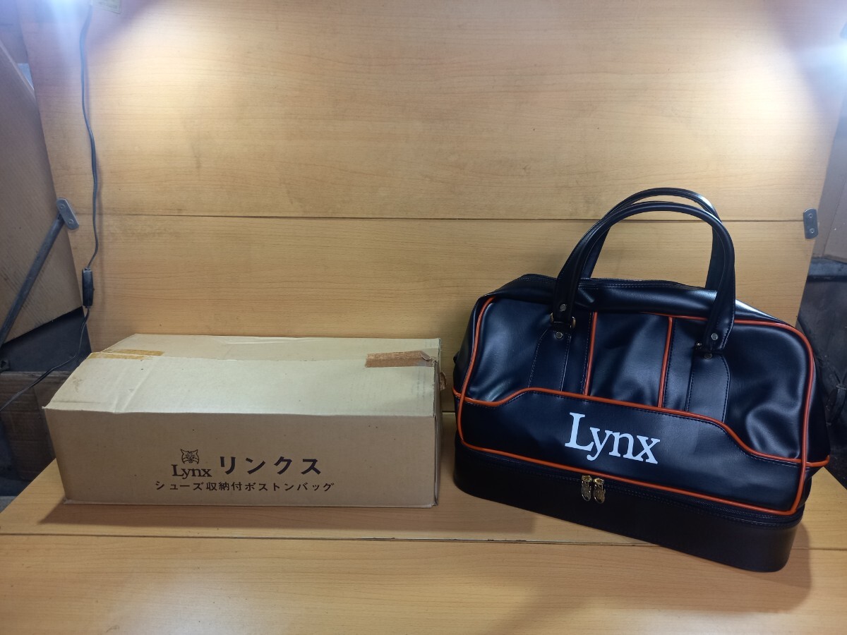 【o】Lynx リンクス シューズ収納付 ボストンバッグ おそらく未使用品の画像1