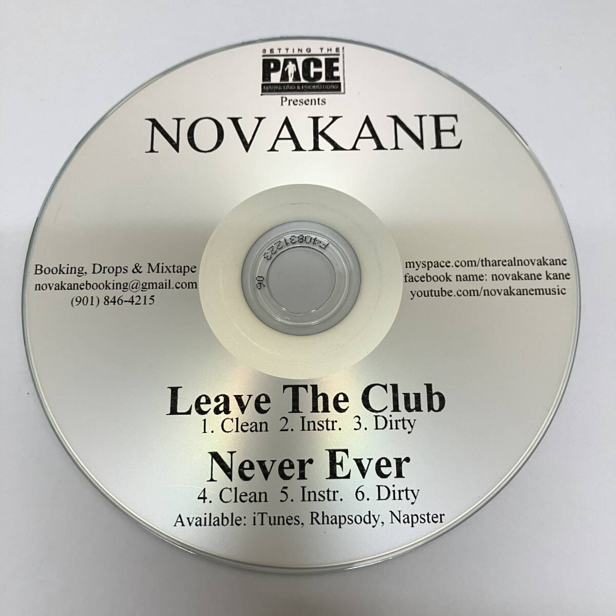 裸45 HIPHOP,R&B NOVAKANE - LEAVE THE CLUB / NEVER EVER INST,シングル CD 中古品_画像1