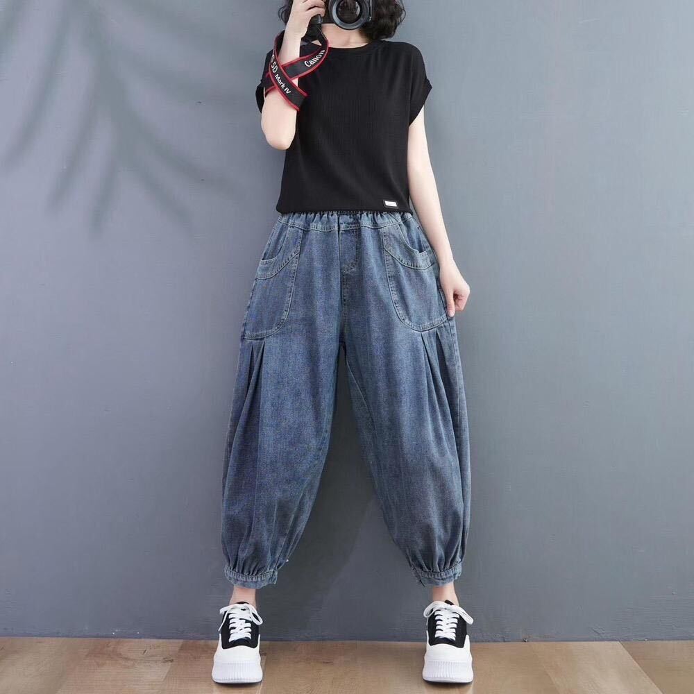 * great popularity Denim wide leg wide jeans monkey L natural blue blue L