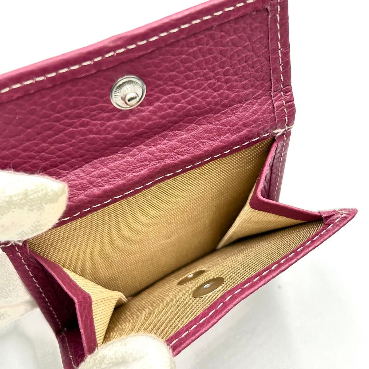 美品　HIRAMEKI  ヒラメキ　財布　三つ折り　ミニウォレット　レザー　 ミニ財布 本革 日本製