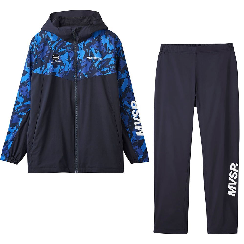 1540496-DESCENTE/メンズ HEATNAVI 総柄グラフィック スリーブロゴ フルジップフーディー 上