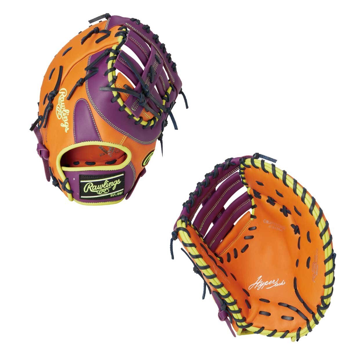 1516178-Rawlings/軟式グラブ ハイパーテックカラーシンク ファーストミット 野球グローブ M53/L