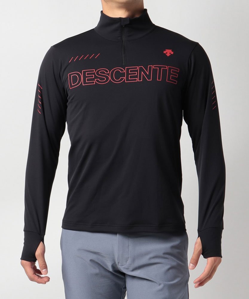 1444037-DESCENTE/メンズ スキー アンダーシャツ 1/4 ZIP ウィンタースポーツ/L