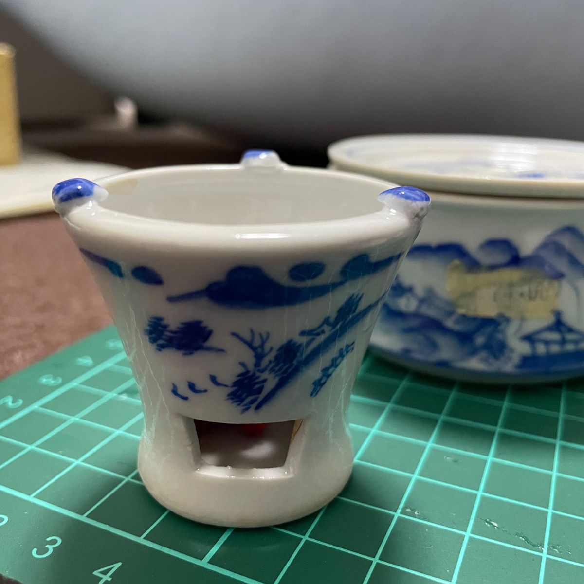 お茶セット 茶器セット 陶器 中国 青花 山水文 ミニチュア茶器 お茶セット 茶器セット 陶器 中国 青花 山水文 ミニチュア茶器