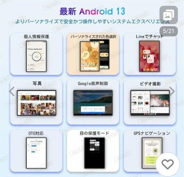 4GB　RAM/256GB　ROM(128GB+128GBカード)タブレット Android13 PC 本体  simフリー