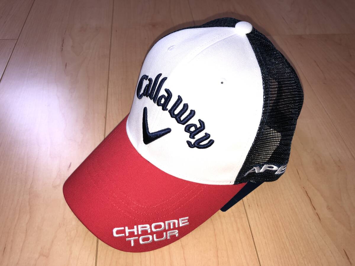 23％off! Callaway TOUR A MESH CAP 24 JM キャップ C24990103 ホワイト/レッド/ネイビー(1034)_画像1