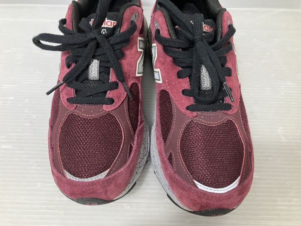 HS972-240313-150【中古】New Balance M990BU3 Made in USA ニューバランス アメリカ製 バーガンディー×Reflect Silver 25.5の画像6