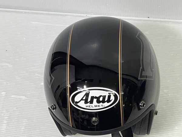 HS028-240324-112【ジャンク】Arai ヘルメット Cafe Racer classic MOD 製造期限不明 アライ 観賞用 リペア用 サイズ不明の画像4