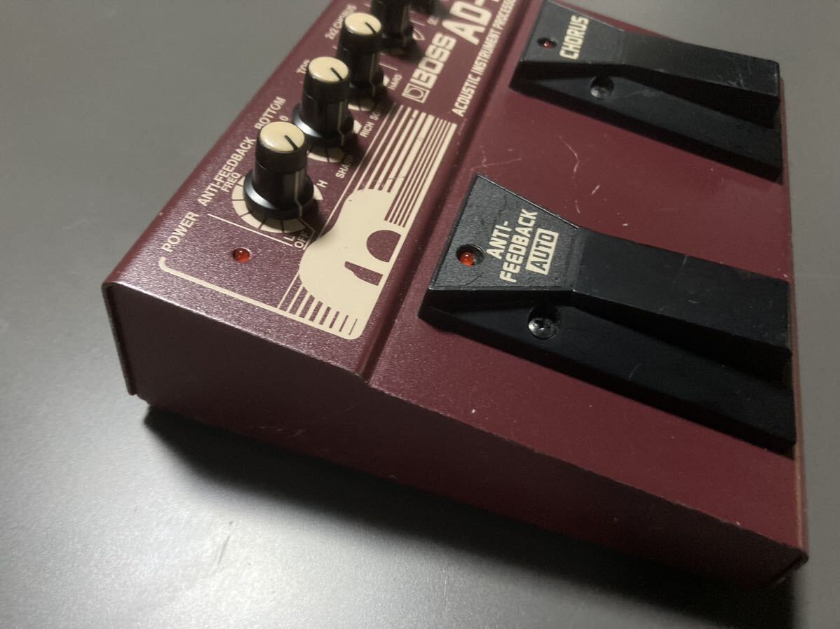 ★動作品! BOSS AD-3 アコースティックギター プリアンプ リバーブ コーラス Acoustic Instrument Processor_画像3