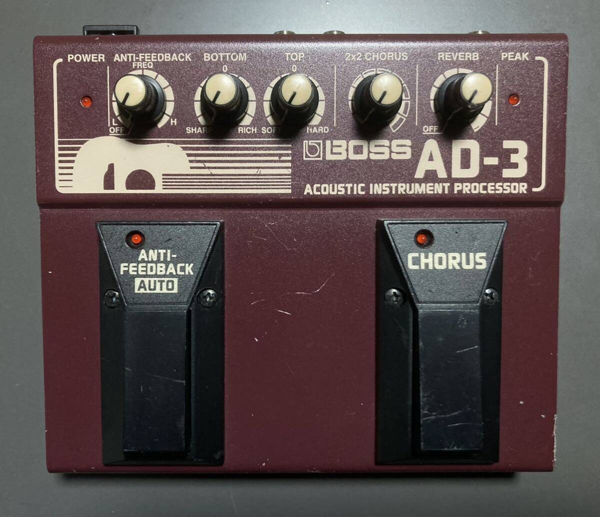 ★動作品! BOSS AD-3 アコースティックギター プリアンプ リバーブ コーラス Acoustic Instrument Processor