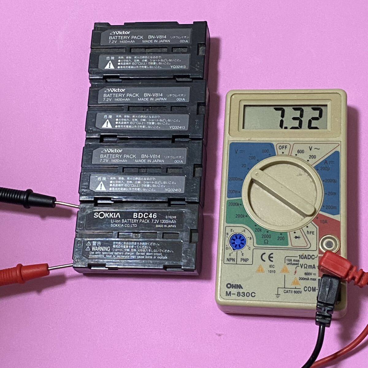 ソキアBDC46x1個、互換バッテリー3個、電圧確認済、ジャンク_画像5
