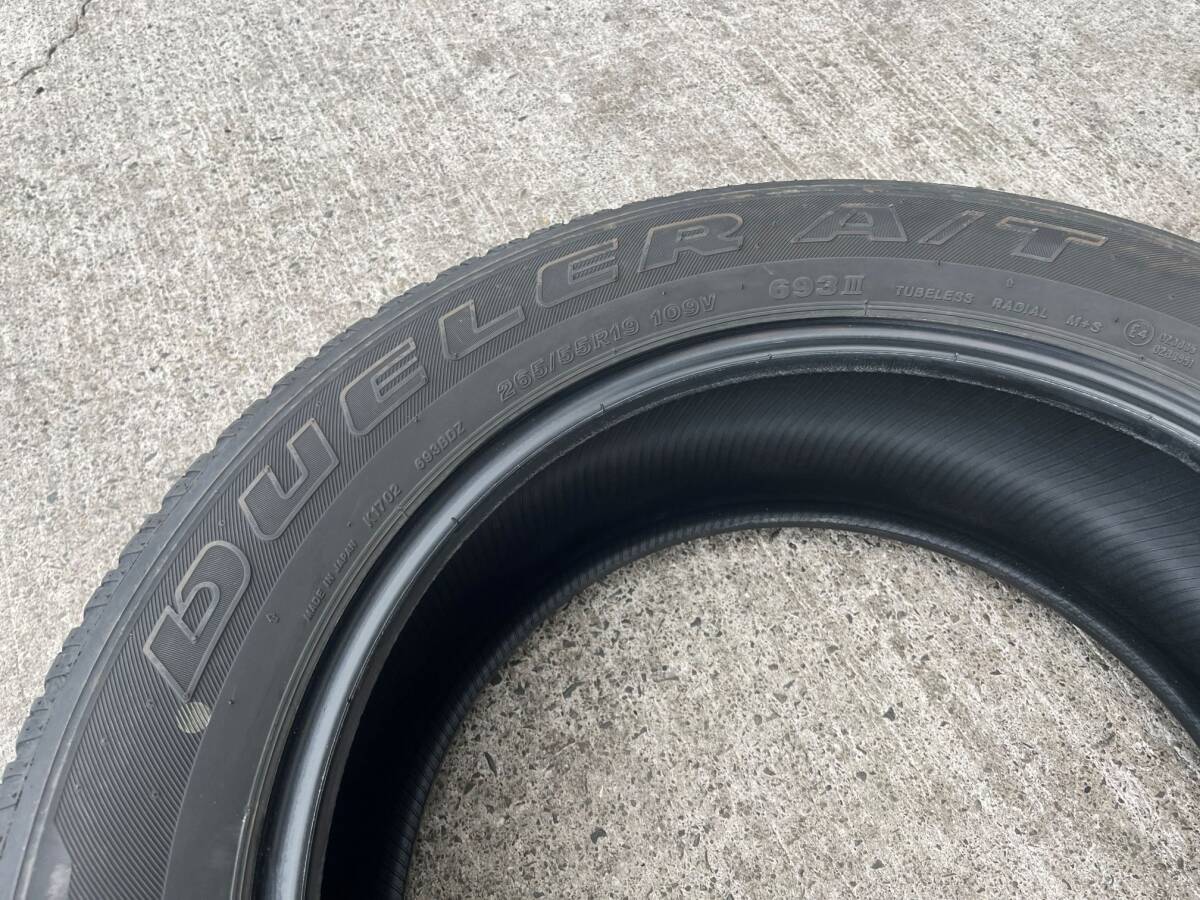 265/55R19 ブリヂストンデューラーA/T 中古品4本セット(F)_画像2