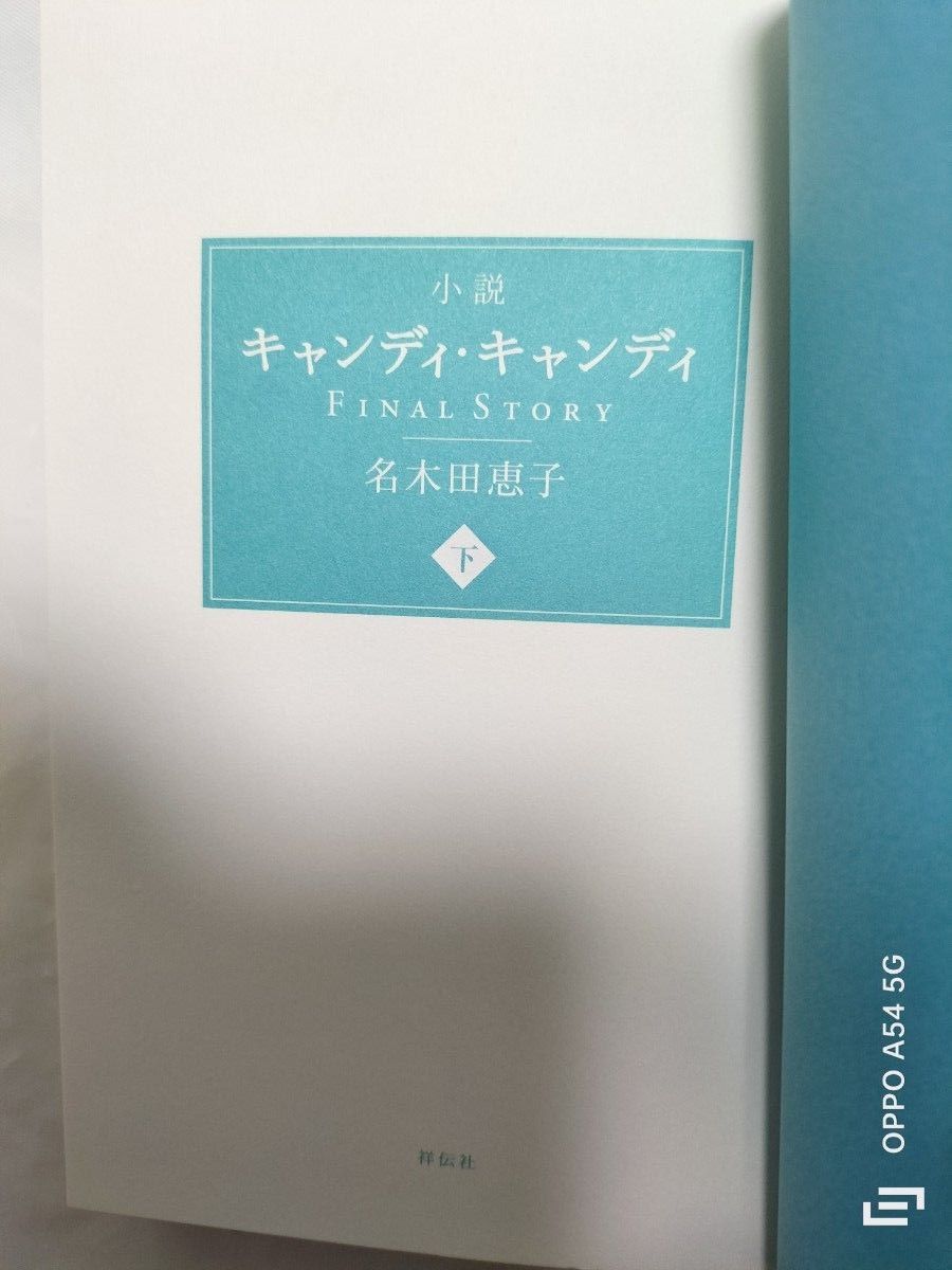 最終値下げ　帯付き小説キャンディ・キャンディFINAL　STORY下巻　名木田恵子