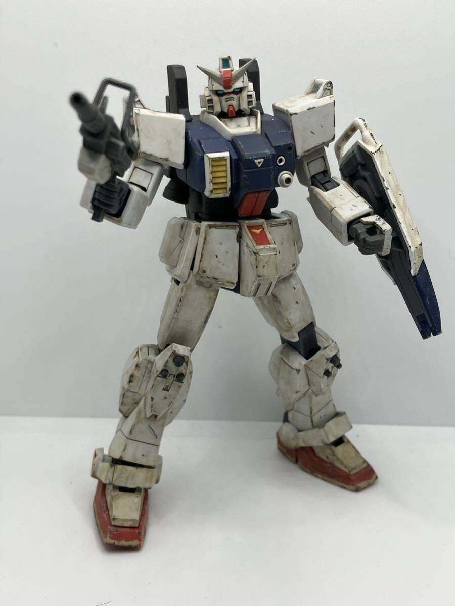 BANDAI バンダイ HGUC 1/144 陸戦型ガンダム GUNDAM GROUND TYPE 第08MS小隊 サンダース機 ウェザリング塗装済 成形色仕上げの画像5